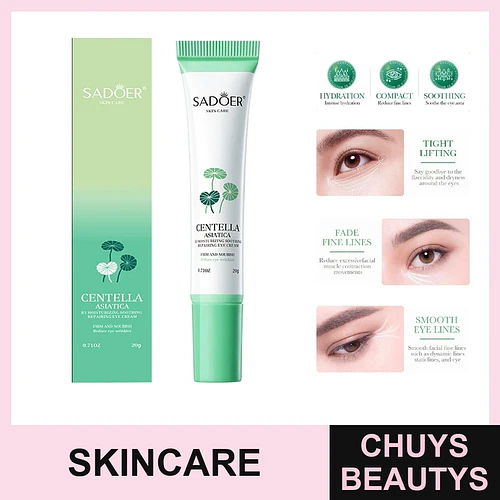 Crema contorno de ojos hidratante, calmante y reparadora SADOER Centella Asiática B5 20g - Chuys Beautys | Chuys Beautys