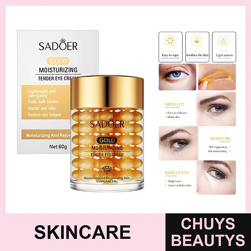 Crema hidratante para el contorno de ojos SADOER Gold 60g - Chuys Beautys | Chuys Beautys