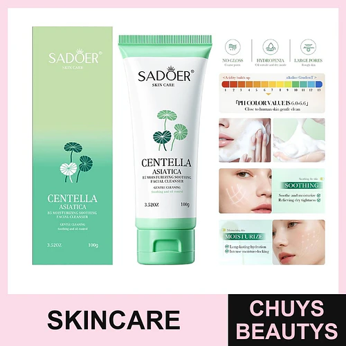 Leche limpiadora hidratante y calmante SADOER Centella Asiática B5 100g - Chuys Beautys | Chuys Beautys