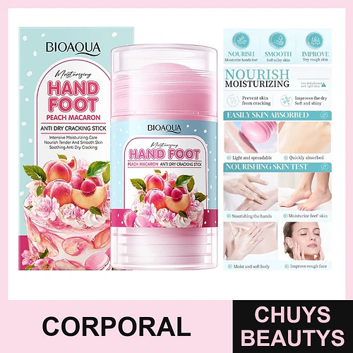 Barra Hidratante y Reparadora De Macaron De Durazno Para Manos y Pies 40g - Chuys Beautys | Chuys Beautys