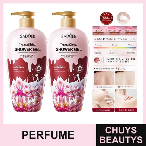Gel de Ducha Con Perfume De Loto Blanco De 1000ml - Chuys Beautys | Chuys Beautys