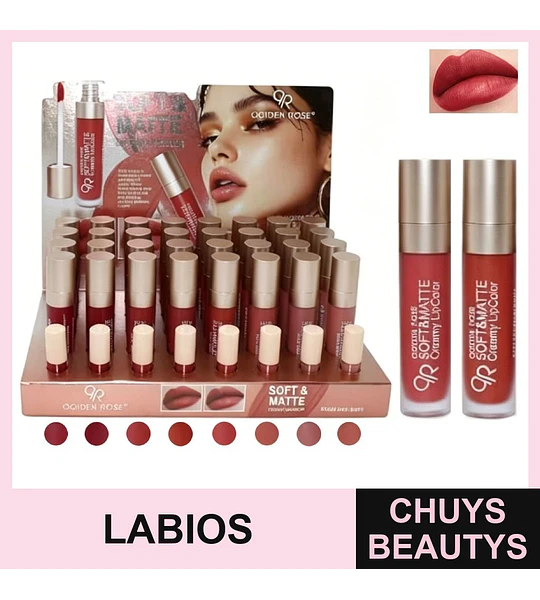Brillo de Labios Cremoso Efecto Matte 6 Colores