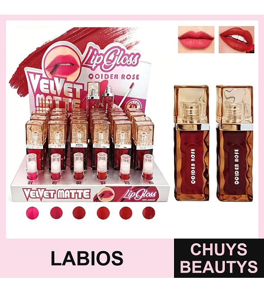 Brillo de Labios Velvet Matte 6 Colores