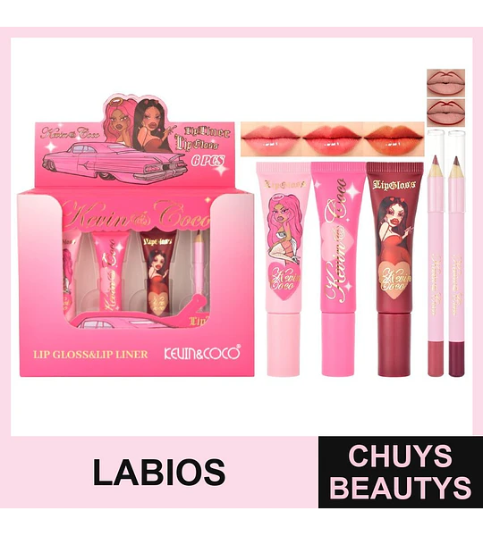 Set de Brillos Labiales + Delineadores