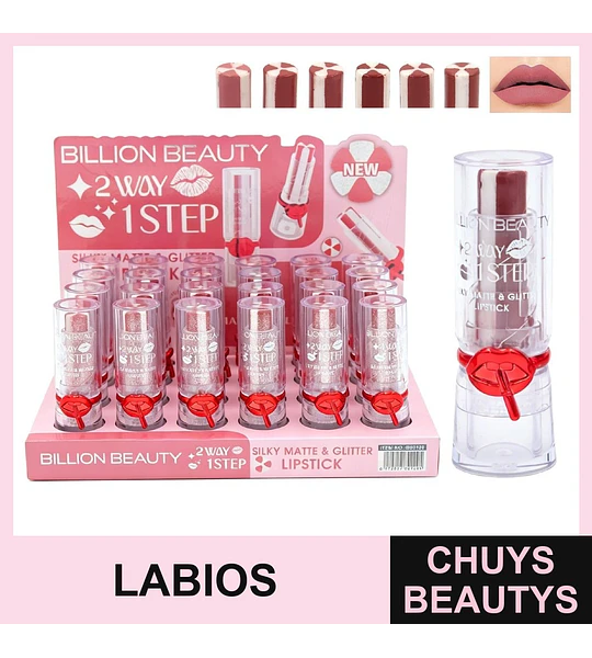 Labial Mate Efecto Sedoso con Brillo