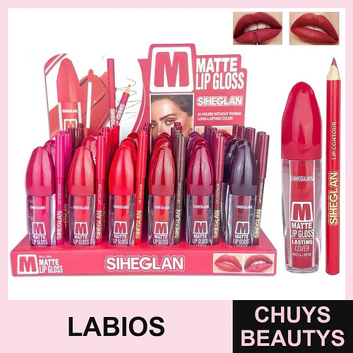 Brillos Labial De 6 Colores + Delineador De Labios L1516 - Chuys Beautys | Chuys Beautys
