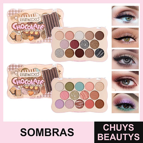 Paleta de Sombras de 14 Colores Chocolate Chip Cookies - Chuys Beautys | Chuys Beautys