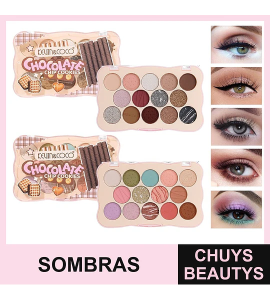 Paleta de Sombras de 14 Colores Chocolate Chip Cookies