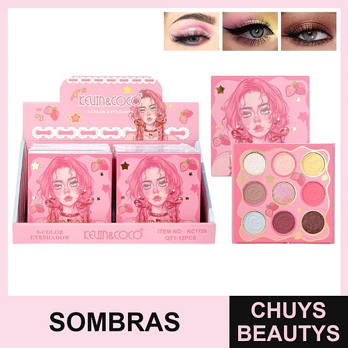 Paleta de Sombras Serie Amazing Music de 9 Colores KC1729 - Chuys Beautys | Chuys Beautys