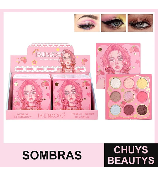 Paleta de Sombras Serie Amazing Music de 9 Colores KC1729