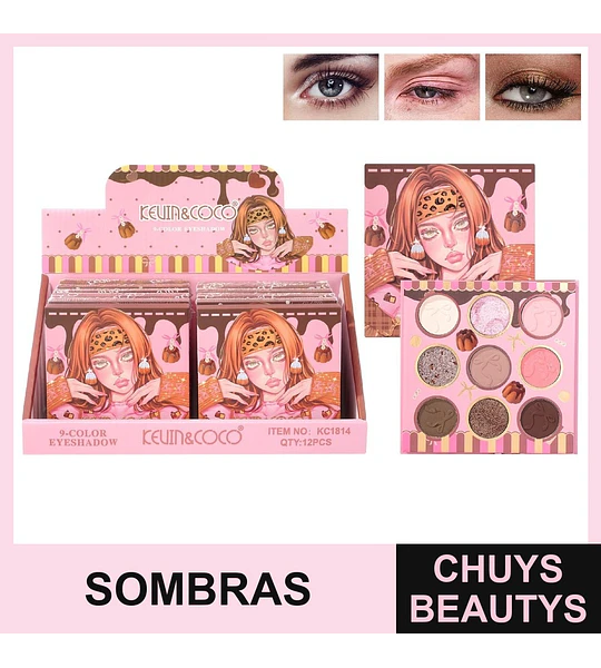 Paleta de Sombras Serie Amazing Music de 9 Colores KC1814