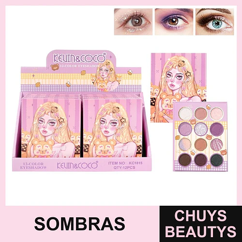 Paleta de Sombras Serie Ghost Music de 12 Colores KC1815 - Chuys Beautys | Chuys Beautys