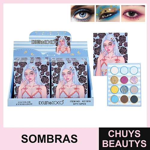 Paleta de Sombras Serie Ghost Music de 12 Colores KC1816 - Chuys Beautys | Chuys Beautys