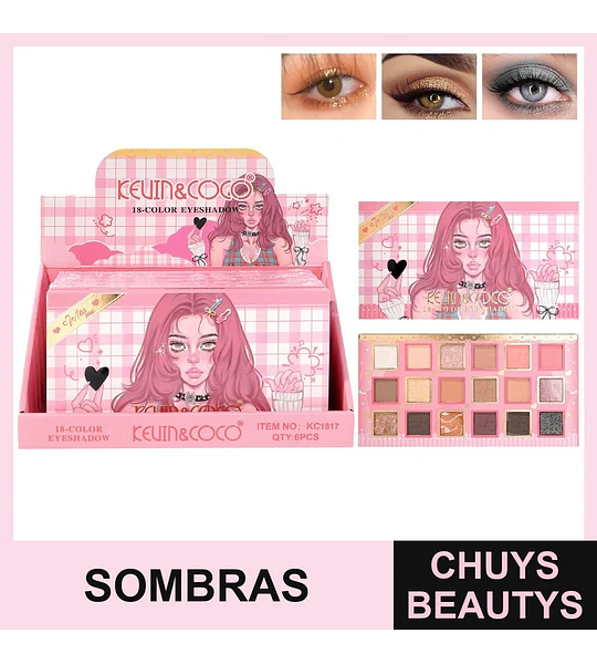 Paleta de Sombras Serie Ghost Music de 18 Colores KC1817