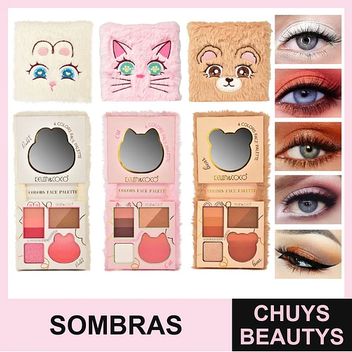 Paletas De Sombras Animales Afelpados De 4 Colores - Chuys Beautys | Chuys Beautys