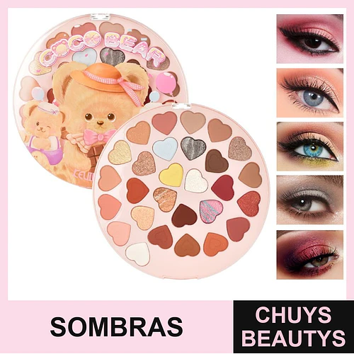 Paleta de Sombras De 28 Colores Coco Bear - Chuys Beautys | Chuys Beautys
