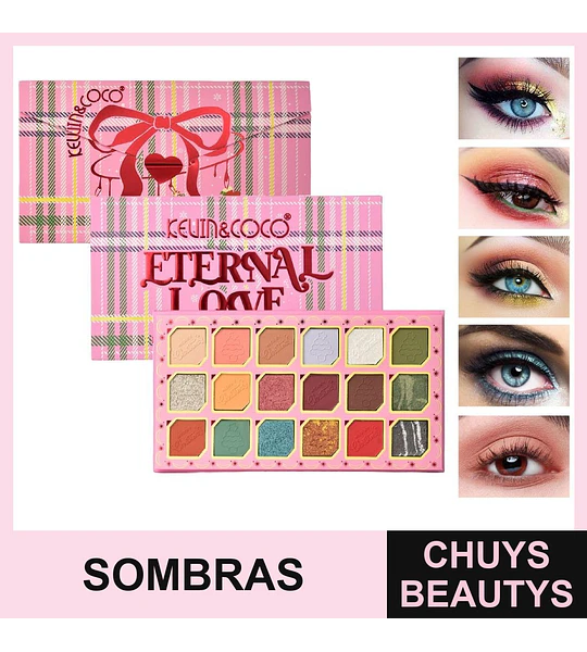 Paleta De Sombras Eternal Love De 18 Colores