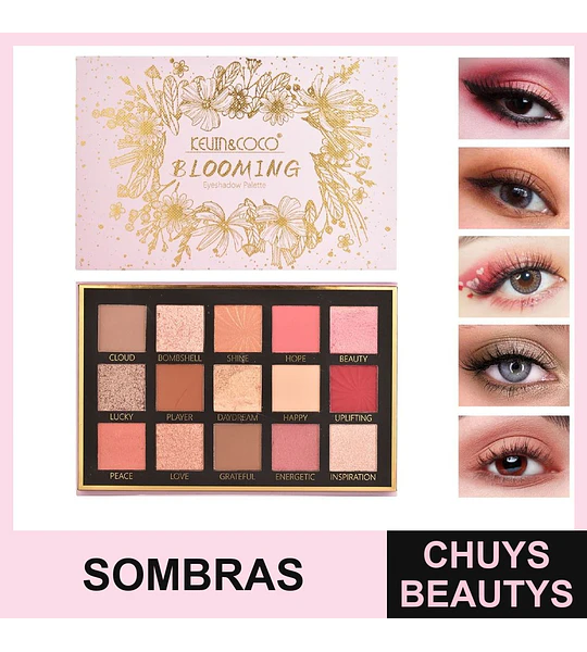 Paleta De Sombras Floral De 15 Colores KC248537