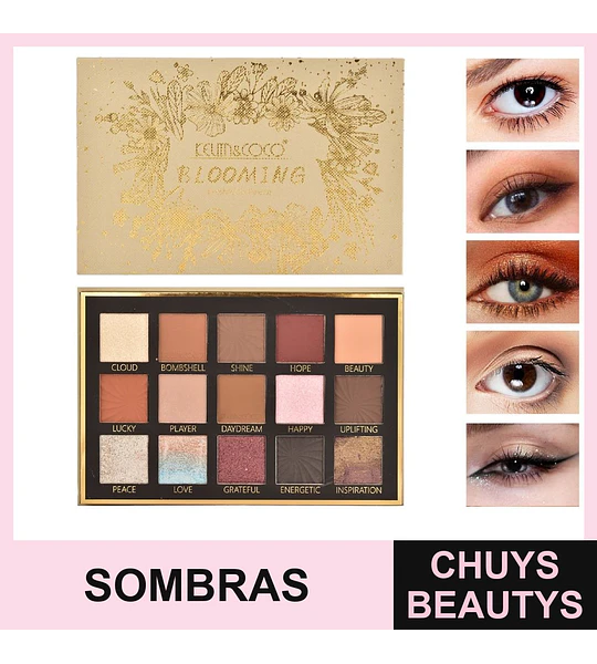 Paleta De Sombras Floral De 15 Colores KC248544