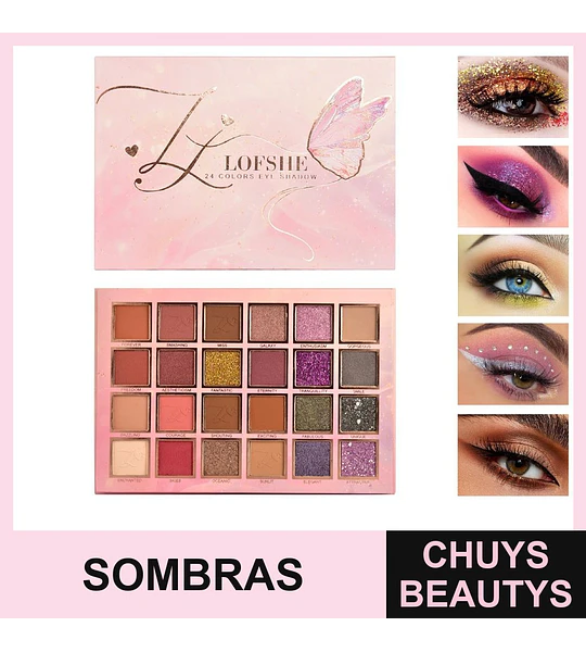 Paleta de Sombras Crystal Dream Butterfly de 24 colores