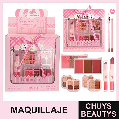 Set De Maquillaje Strawberry De 5Pcs - Chuys Beautys | Chuys Beautys