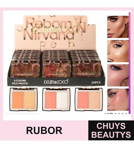 Mini Paletas de Rubor e Iluminador Reborn (3 tonos)