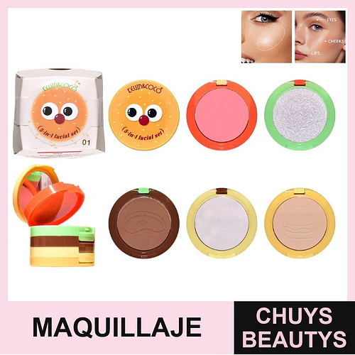 Mini Set de Maquillaje de Hamburguesa de 5 niveles - Chuys Beautys | Chuys Beautys