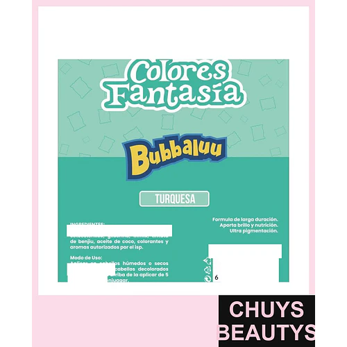 Colores Fantasía Turquesa - Chuys Beautys | Chuys Beautys