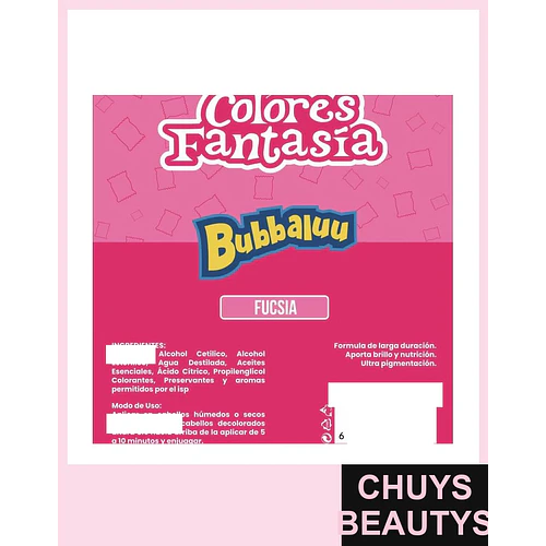 Colores Fantasía Fucsia - Chuys Beautys | Chuys Beautys