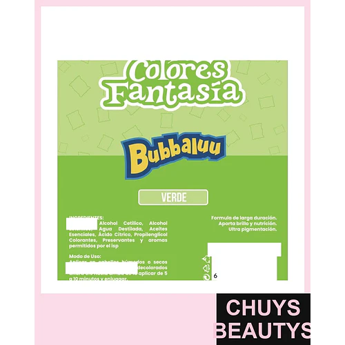 Colores Fantasía Verde - Chuys Beautys | Chuys Beautys