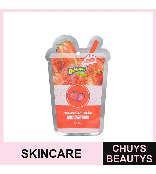 Mascarilla Facial Frutilla BUBBALUU