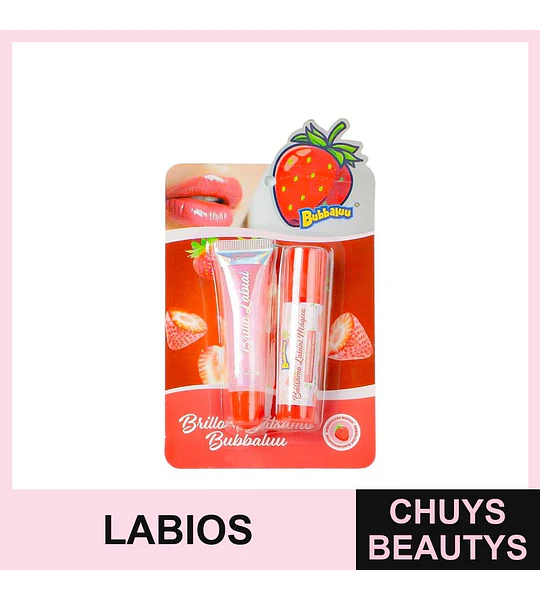 Duo de Bálsamo Labial Frutilla BUBBALUU
