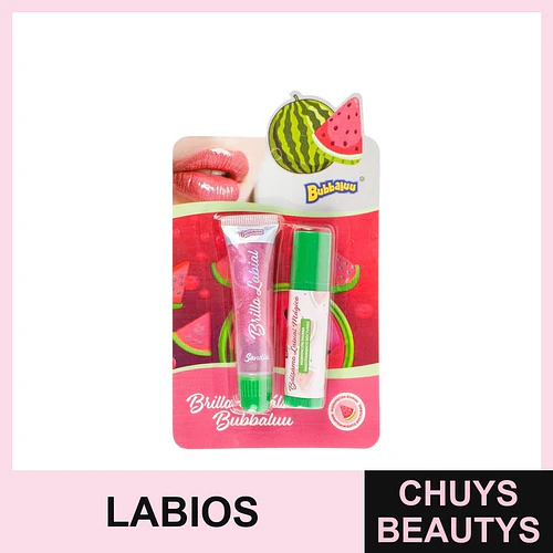 Duo de Bálsamo Labial Sandia BUBBALUU - Chuys Beautys | Chuys Beautys