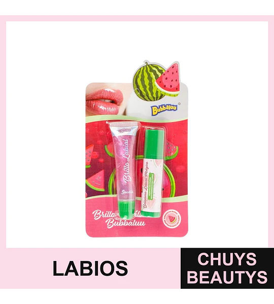 Duo de Bálsamo Labial Sandia BUBBALUU