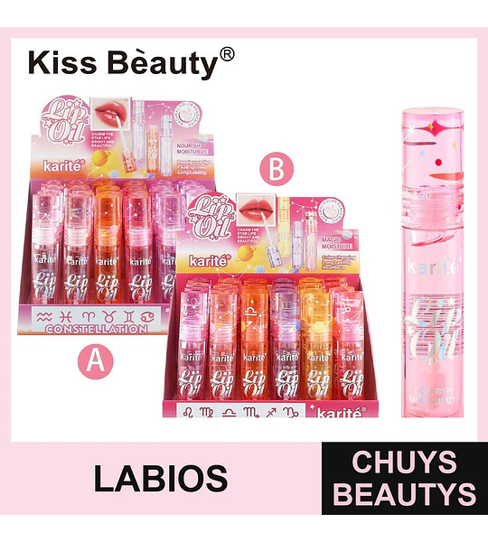 Aceite Labial Nutritivo Kiss Bèauty con Efecto Cambia Color y Brillo