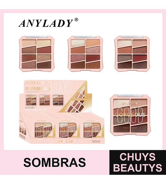 Paleta de Sombras de Ojos 8 Colores Good Gorgeous Anylady