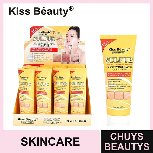 Limpiador Facial Clarificante con Azufre Kiss Beauty Skin Clinic - Chuys Beautys | Chuys Beautys