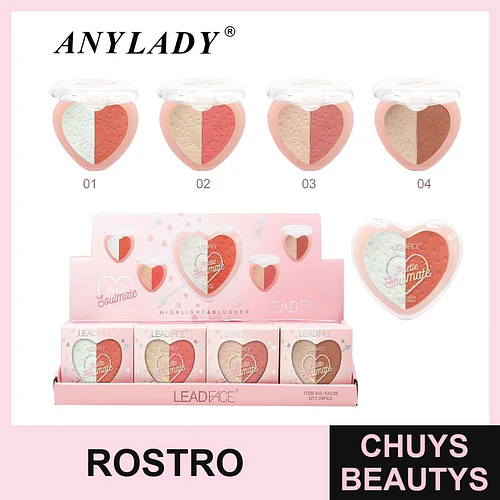 LEADFACE Dúo Iluminador y Rubor en Polvo Corazón Petite Soulmate - Chuys Beautys | Chuys Beautys
