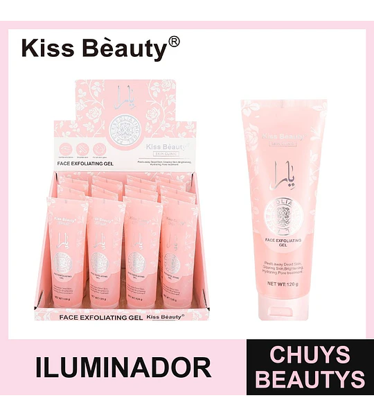 Gel Exfoliante Facial Iluminador Kiss Beauty Skin Clinic 120g