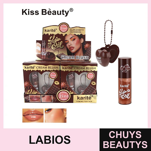 Aceite Labial y Rubor en Crema Karité 2 en 1 con Aroma a Chocolate - Chuys Beautys | Chuys Beautys