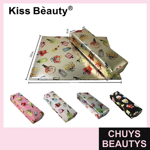 Organizador plegable multiusos Kiss Bèauty con estampado de cosméticos - Chuys Beautys | Chuys Beautys