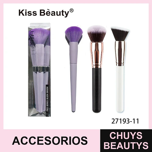 Set de Brochas de Maquillaje Profesional Kiss Bèauty para Rostro - Chuys Beautys | Chuys Beautys