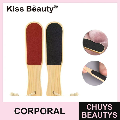 Lima para pies doble cara de madera Kiss Beauty para pedicura - Chuys Beautys | Chuys Beautys