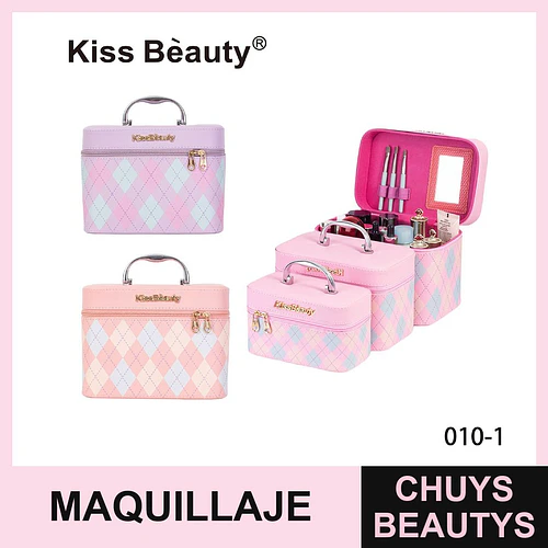 Set de Estuches Organizadores de Maquillaje Argyle Kiss Bèauty - Chuys Beautys | Chuys Beautys