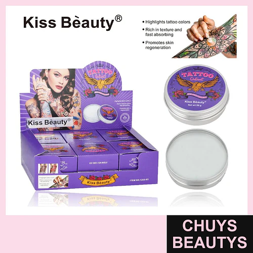 Ungüento reparador de tatuajes Kiss Beauty para realzar colores y regenerar la piel - Chuys Beautys | Chuys Beautys