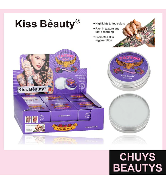 Ungüento reparador de tatuajes Kiss Beauty para realzar colores y regenerar la piel