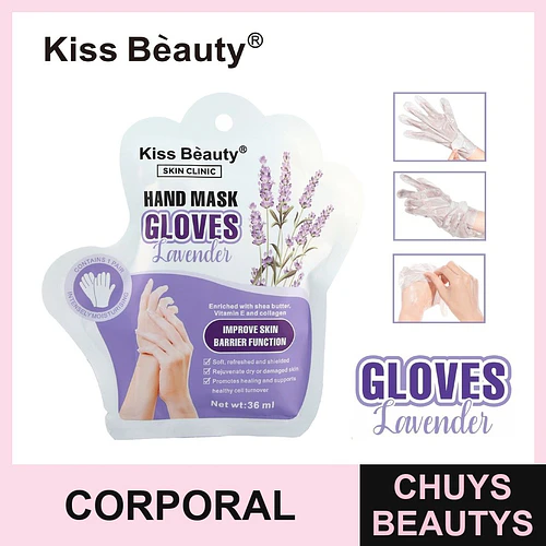 Mascarilla de Manos en Guantes con Lavanda y Colágeno Kiss Beauty - Chuys Beautys | Chuys Beautys