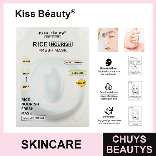 Mascarilla Facial de Arroz Nutritiva Fresca Kiss Bèauty - Chuys Beautys | Chuys Beautys