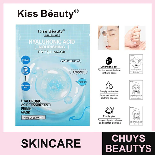Mascarilla Facial de Ácido Hialurónico Nutritiva Kiss Beauty - Chuys Beautys | Chuys Beautys