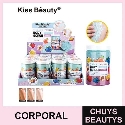 Exfoliante Corporal Kiss Beauty Vibrant Fruits para Piel Suave y Renovada - Chuys Beautys | Chuys Beautys